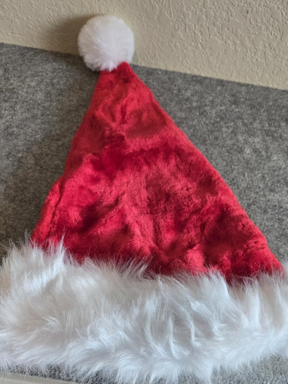 Santa hat Christmas Costume Holiday Party Faux Fur Santa Cap Festive Accessories